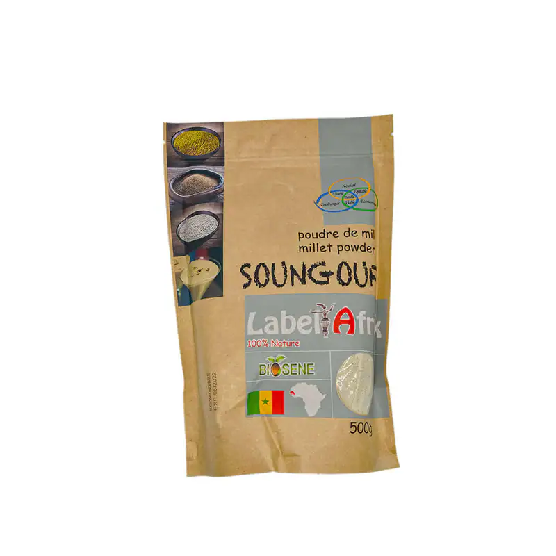 Asiatischer Lebensmittel Online-Shop mit Millet Powder in Packung.