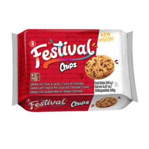 Asiatische Chips mit Schokoladenstücken, 240g, Festival Marke.