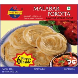 Asiatische Lebensmittel Online-Shop, Malabar Porotta, 6 Stück, gefroren.