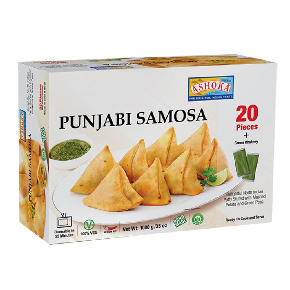 Asiatischer Lebensmittelladen - Punjabi Samosa, 20 Stück, vegetarisch, schnell zubereitet.