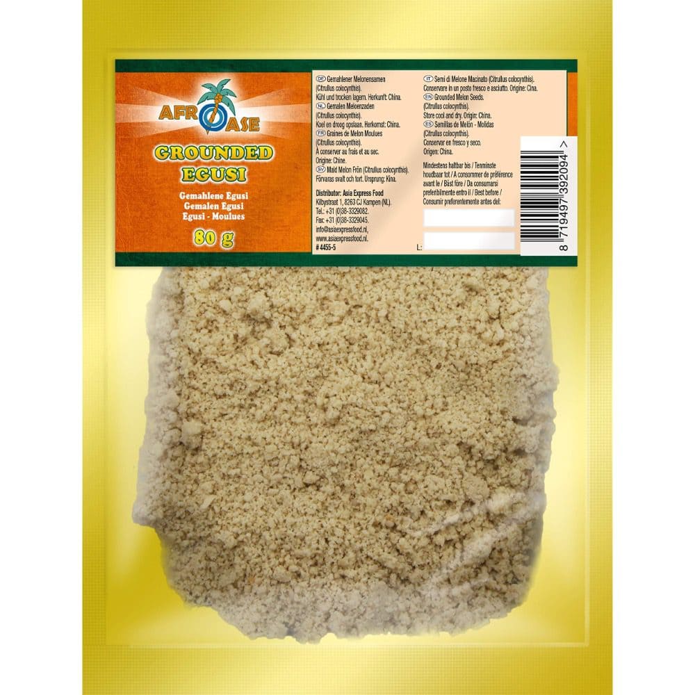 Asiatische Lebensmittel Online-Shop, Egusi gemahlen 80g, afrikanisches Gewürz.
