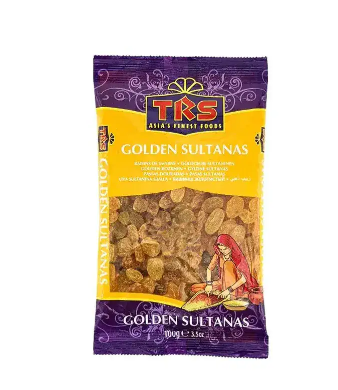 Asiatischer Lebensmittel Online-Shop, TRS Goldene Sultaninen 100g, hochwertige Sultaninen.
