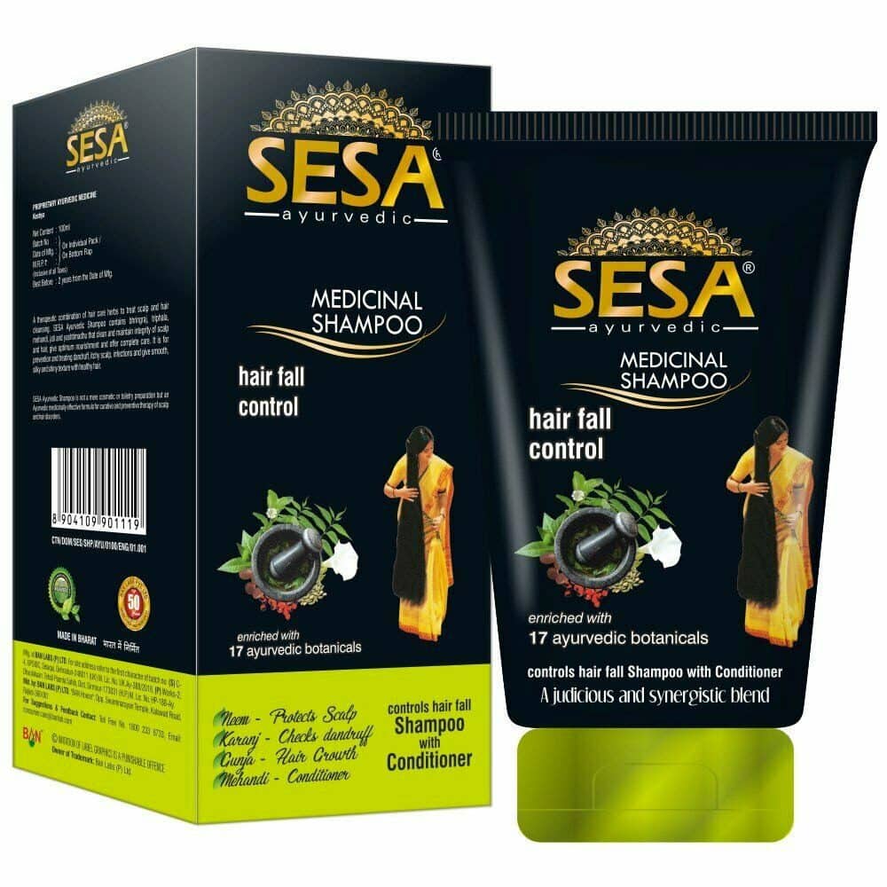 SESA Aryurvedic Shampoo für Haarausfall, mit 17 ayurvedischen Botanicals, für asiatische Lebensmittl.