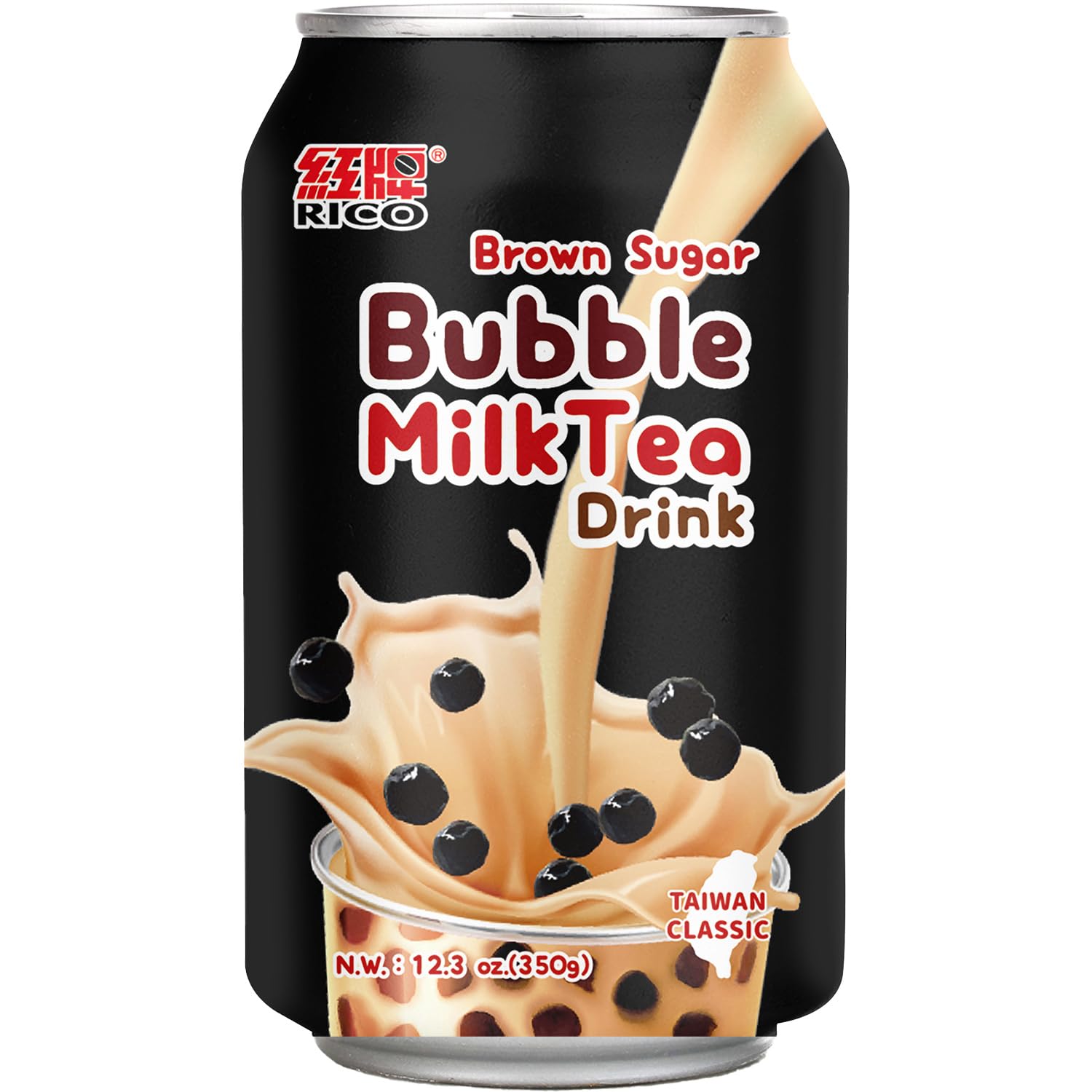 Asiatischer Bubble Milk Tea mit braunem Zucker und Tapioka-Perlen.