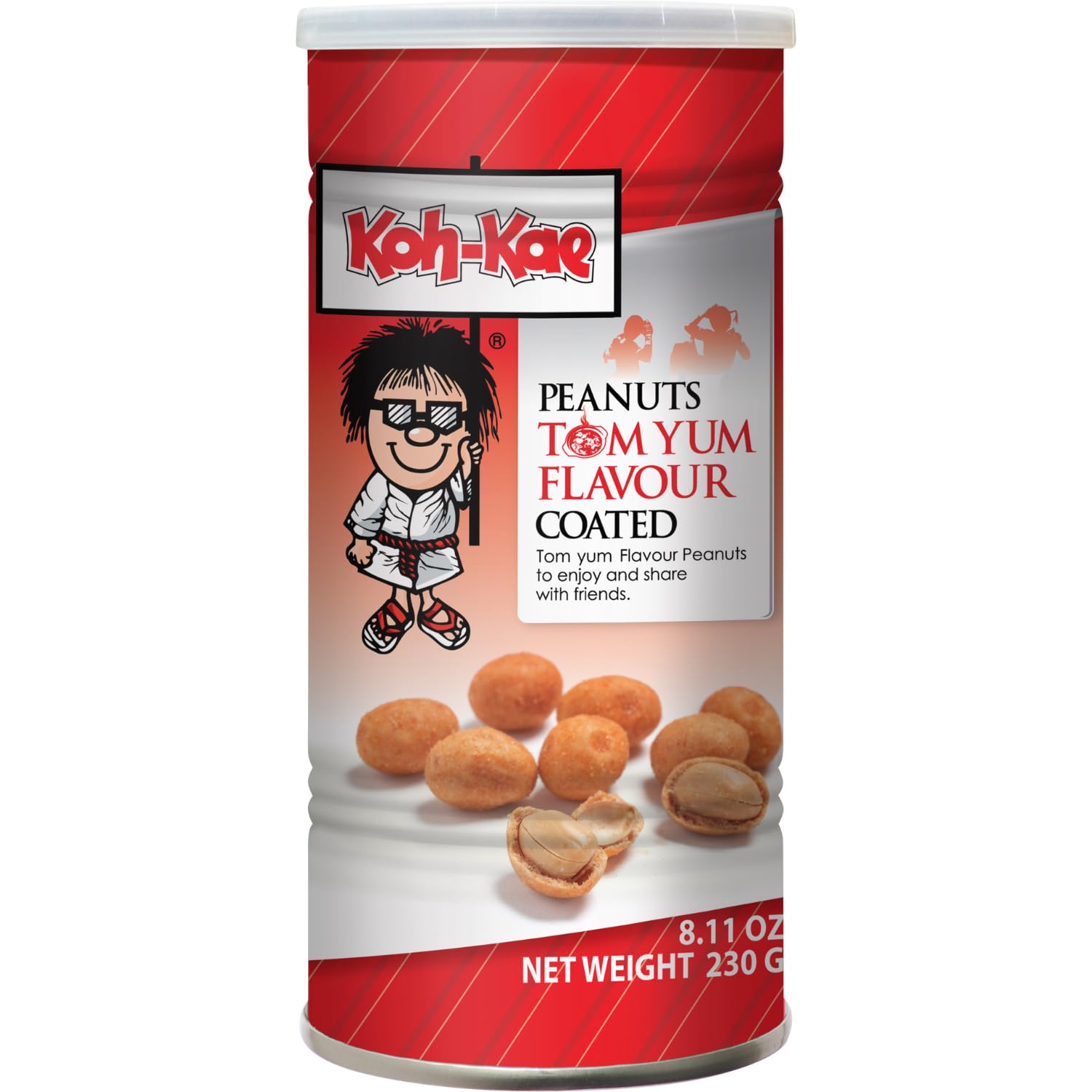 Asiatische Lebensmittel Online-Shop, Koh-Kae Tom Yum Erdnüsse, 230g, Snack.