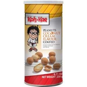 Asiatische Lebensmittel Online-Shop. Kokosnuss-Erdnüsse in Dose, 230g.