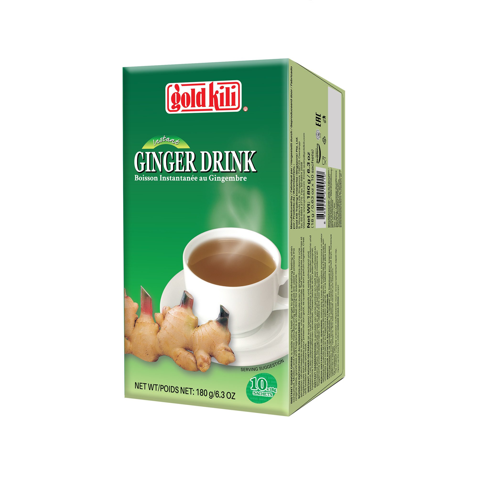 Ginger Drink von Gold Kili, asiatischer Ingwertee im Karton, asiatische Lebensmittel Online-Shop.