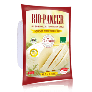 Bio-Paneer aus Bio-Kuhmilch, asiatische Lebensmittel Online-Shop.