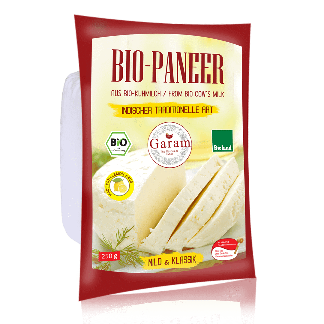 Bio-Paneer aus Bio-Kuhmilch, asiatische Lebensmittel Online-Shop.