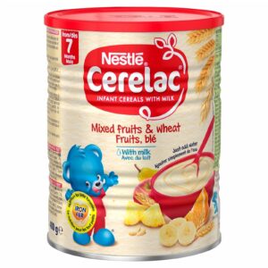 Kindermilchpulver Cerelac mit Früchten und Weizen, 400g, für Kinder ab 7 Monaten.