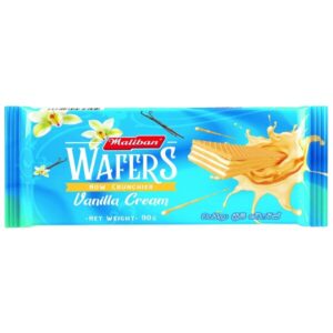 Asiatischer Lebensmittel Online-Shop, Vanille Wafers Verpackung mit Vanillecreme.