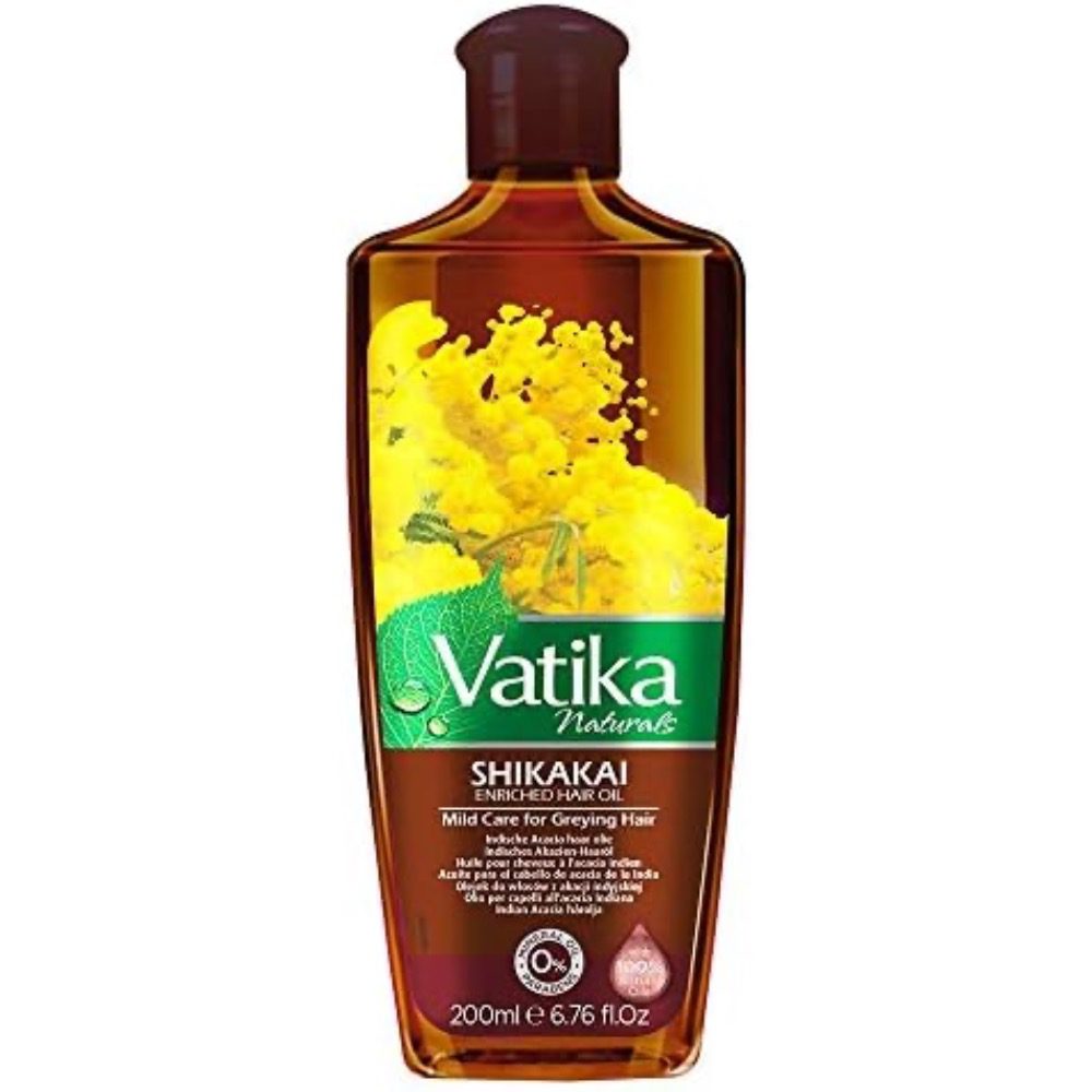 Vatika Shikakai Haaröl für gesundes Haar, asiatische Haarpflege, 200ml.