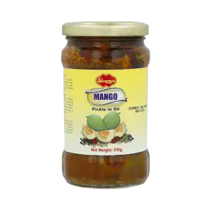 Asiatischer Mango Pickle im Glas, asiatische Lebensmittel Online-Shop.