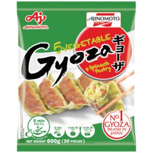 Asiatischer Gyoza im Online-Shop, 600g, mit Spinatpastete, japanische Marke Ajinomoto.