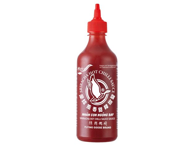 Sriracha Hot Chili Sauce Flasche für asiatische Küche.