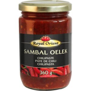 Asiatischer Sambal Oelek im Glas, scharf und würzig, 360g, asiatische Lebensmittel.