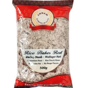 Asiatische Lebensmittel Online-Shop, Rote Reisflocken 500g, asiatischer Lebensmittelladen.