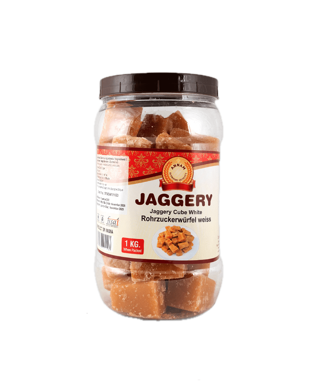 Asiatischer Rohrzucker in 1kg Dose, ideal für asiatische Rezepte.