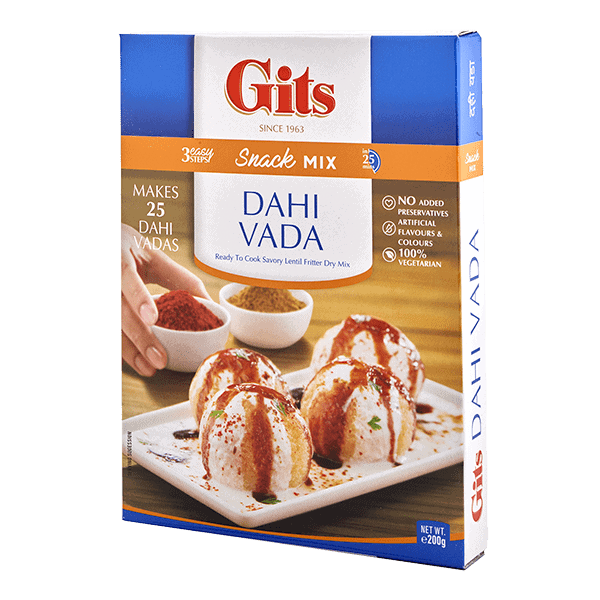 GITS Dahi Vada Mix, asiatischer Snack, vegetarisch, 200g, asiatischer Lebensmittel Online-Shop.