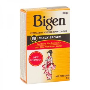 Asiatischer Haarfärbe-Produkt im Online-Shop, Black Brown 58, 6g.