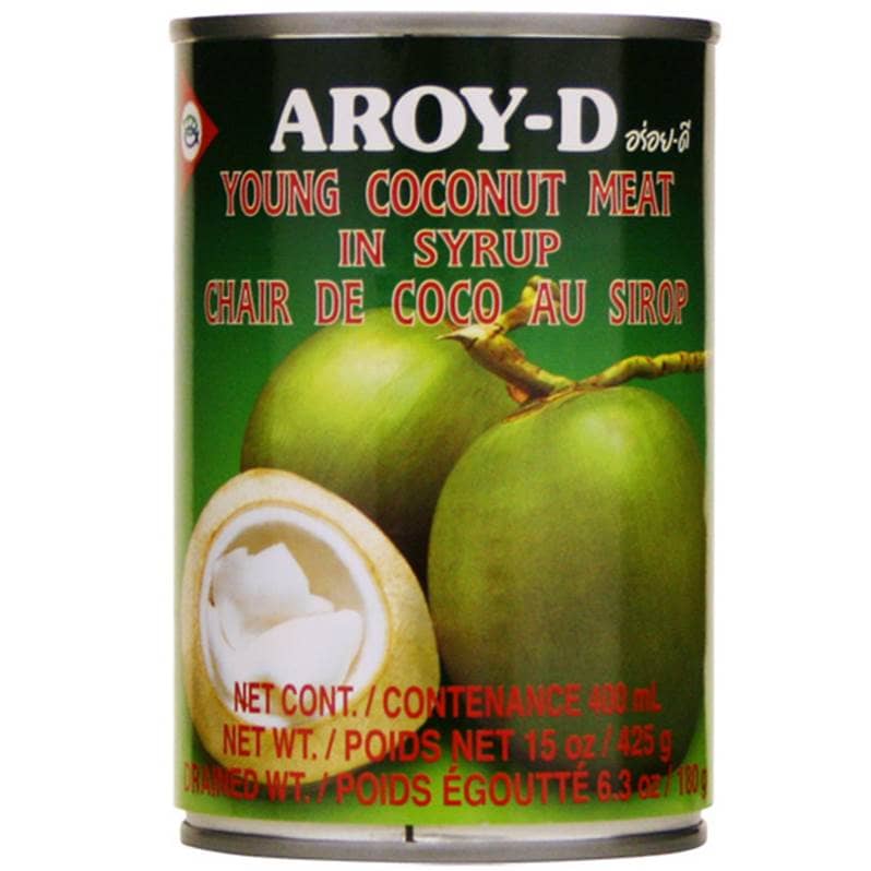 Asiatische Lebensmittel Online-Shop, Kokosnussfleisch in Sirup, 425g Dose.