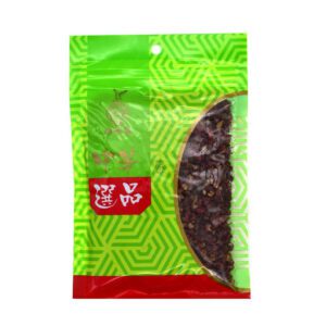 Asiatische Lebensmittel Online-Shop, Sichuanpfeffer in Packung, Gewürz für asiatische Gerichte.