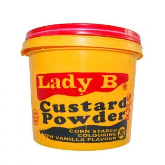 Asiatische Lebensmittel Online-Shop - Lady B Puddingpulver 500g in gelber Verpackung.
