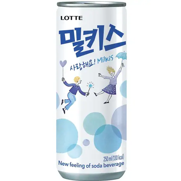 Milkis Getränk in Dose, asiatischer Lebensmittelladen, 250ml, erfrischend.