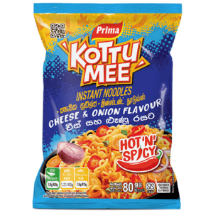 Asiatische Instant-Nudeln mit Käse- und Zwiebelgeschmack.