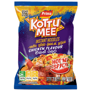 Asiatische Instant-Nudeln mit Hähnchen-Geschmack, scharf und würzig.