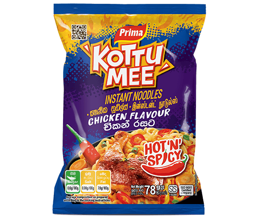 Asiatische Instant-Nudeln mit Hähnchen-Geschmack, scharf und würzig.