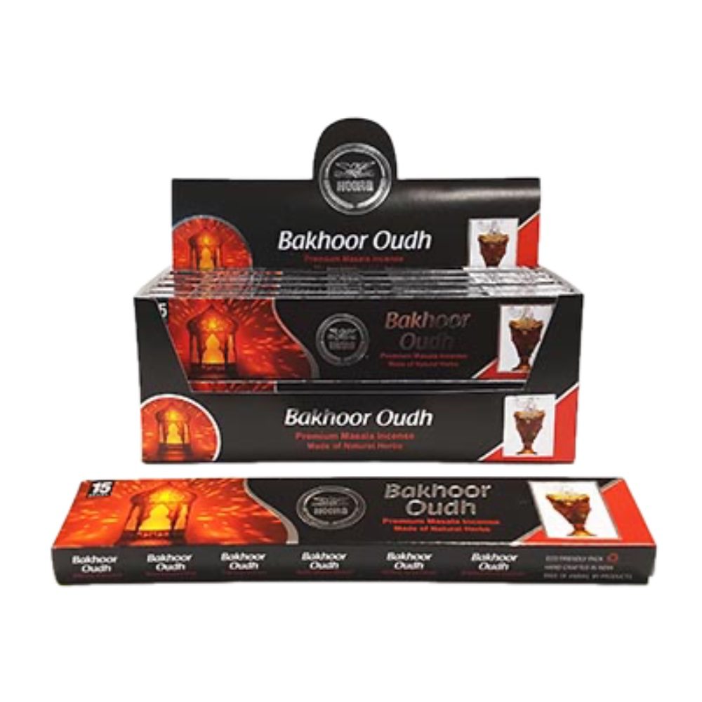 Asiatischer Lebensmittelladen, Bakhoor Oudh Räucherstäbchen, orientalischer Duft.