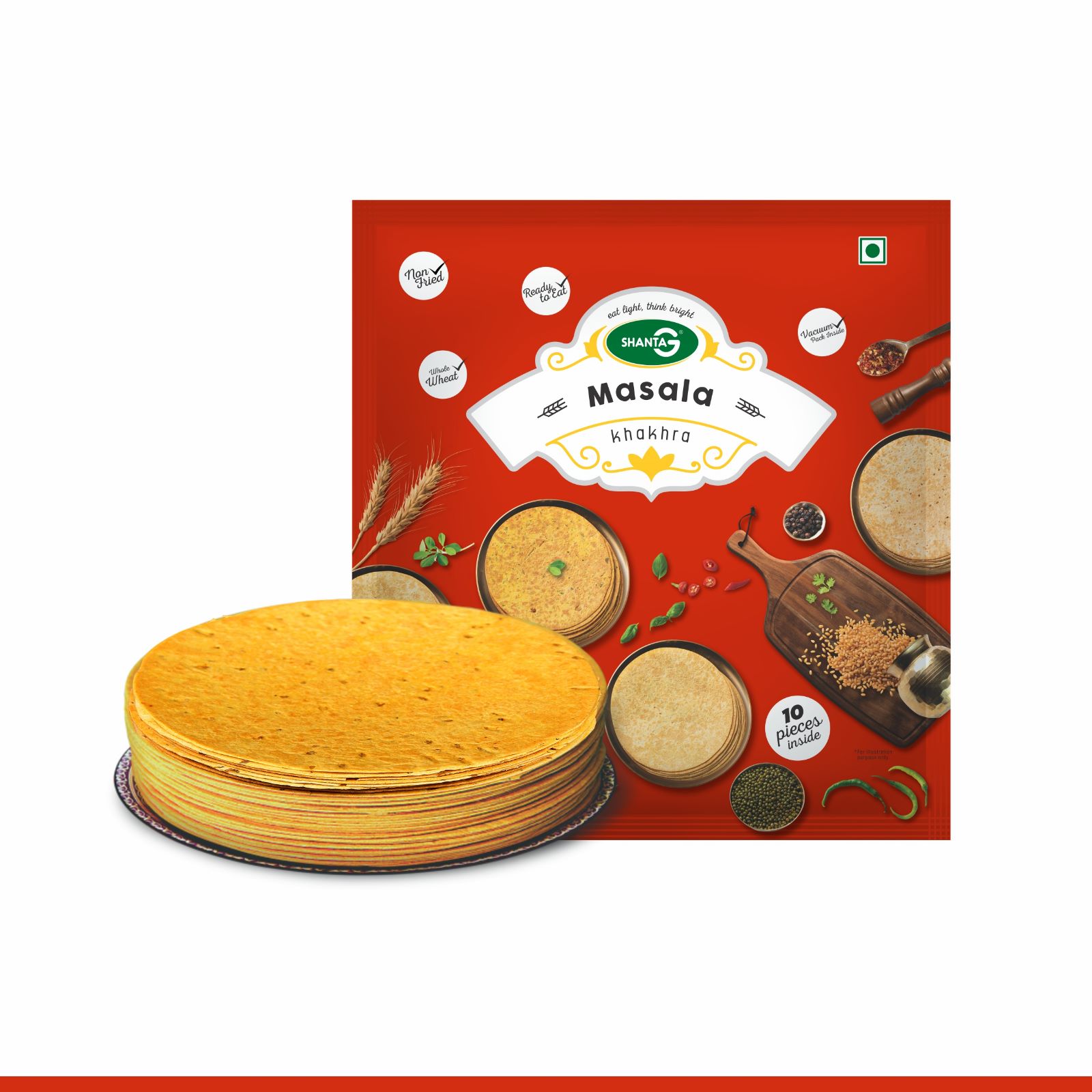 Asiatischer Lebensmittelladen - Masala Khakhra, 200g, authentisch und würzig.