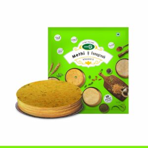 Asiatische Lebensmittel Online-Shop, Methi Khakhra, indisches Fladenbrot, 200g.