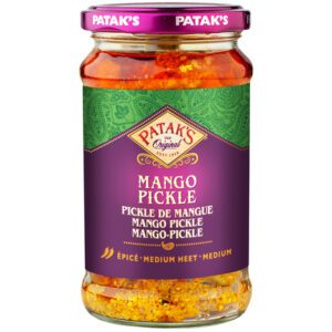 Asiatischer Mango Pickle im Glas, asiatische Lebensmittel Online-Shop.