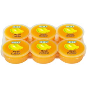 Mango Pudding im asiatischen Lebensmittel Online-Shop, 6x80g Packung.