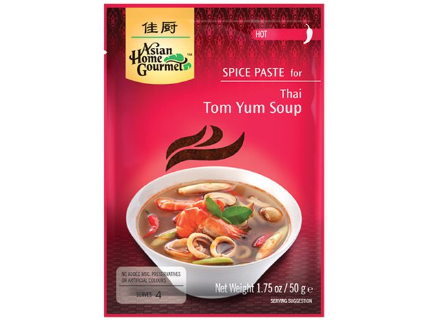 Asiatische Lebensmittel Online-Shop, Tom Yum Suppe in Packung.