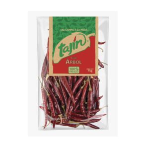 Tajin Chile Arbol 75g, scharfe getrocknete Chilischoten, asiatischer Lebensmittel Online-Shop.