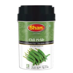 Asiatische Lebensmittel Online-Shop, Shan Chilli Pickle 1kg, scharfe Chilis in Öl.