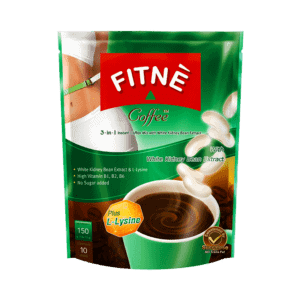 Asiatischer Kaffee FITNE 3in1 mit weißen Kidneybohnen, L-Lysin, Vitamin B1, B2, B6, B12, ohne Zucker.