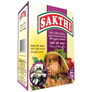 Asiatische Lebensmittel Online-Shop, SAKTHI Fisch Curry Masala 200g, Gewürzmischung für Fischcurry.