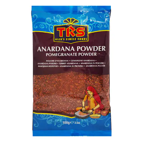 Asiatischer Anardana Pulver, Granatapfelpulver, 100g, asiatische Lebensmittel.