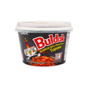 Buldak Topokki Hot Chicken Flavor, asiatische Lebensmittel, scharfe Sauce, Online-Shop.