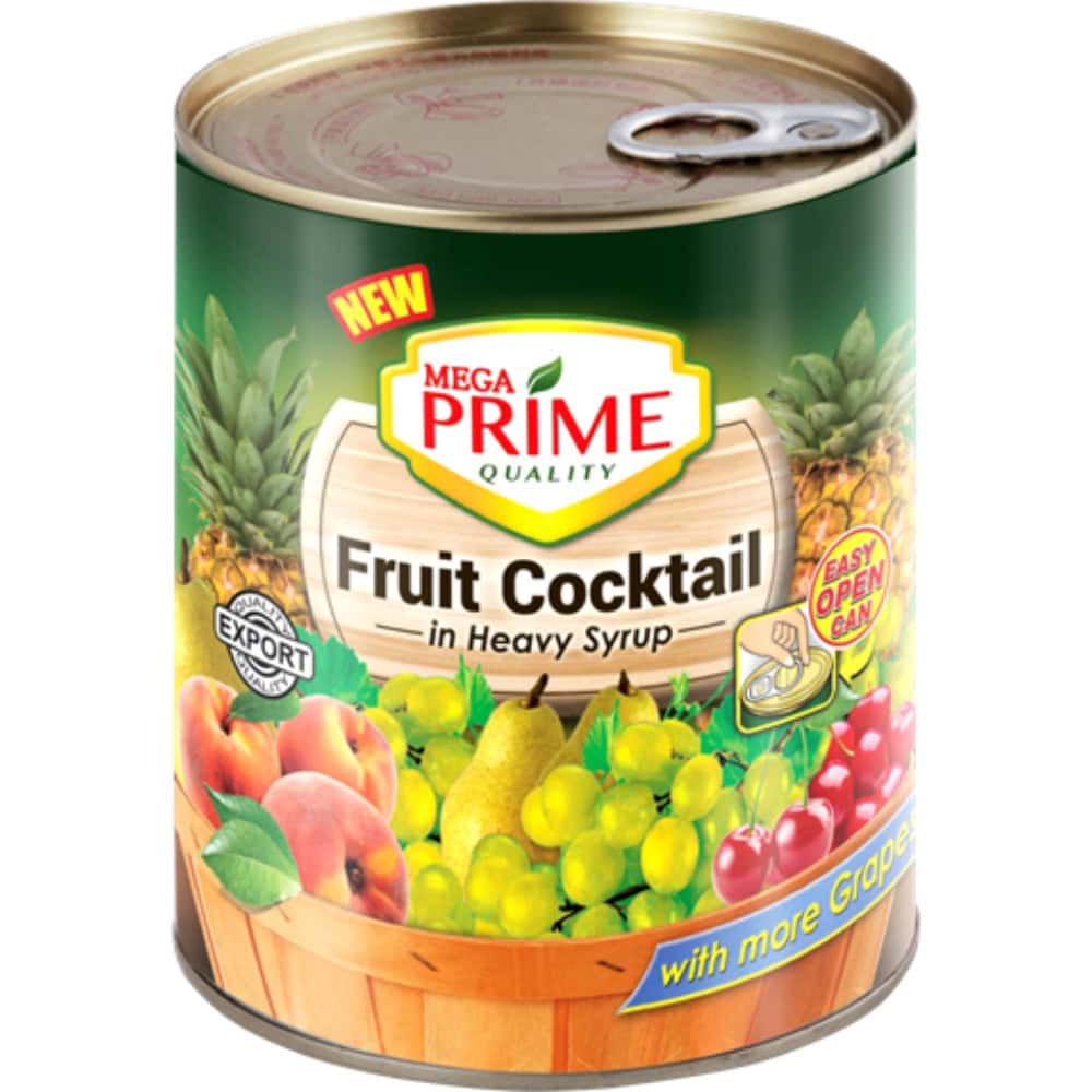 Asiatischer Fruchtcocktail in Heavy Syrup, 850g, mit exotischen Früchten.