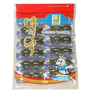 Asiatische Lebensmittel Online-Shop, gewürzter Seetang in Verpackung, 100g.