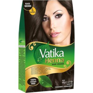 Asiatischer Lebensmittelladen, Henna Haarfarbe, dunkles Braun, 60g.