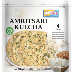 Asiatischer Lebensmittelladen - Amritsari Kulcha, 4 Stück, veganes indisches Fladenbrot.