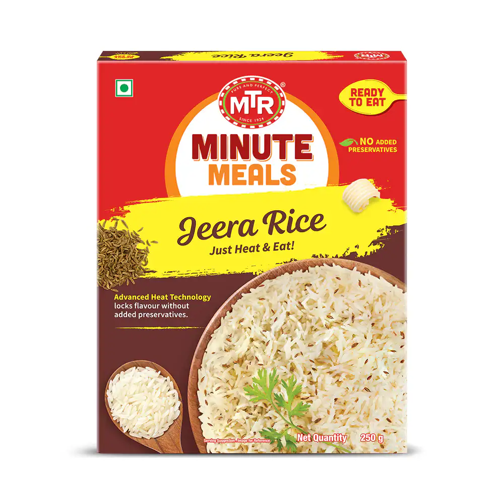 Asiatische Lebensmittel Online-Shop, Jeera Reis Packung, 250g, fertig zubereitet.