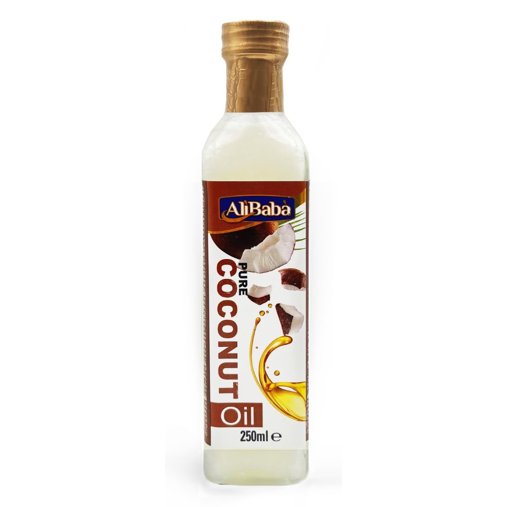 Asiatisches Kokosöl 250ml - Alibaba, reines Kokosnussöl für Kochen und Hautpflege.