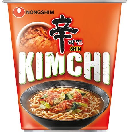 Asiatische Lebensmittel Online-Shop. Kimchi Shin Ramyun Nudeln in Packung.